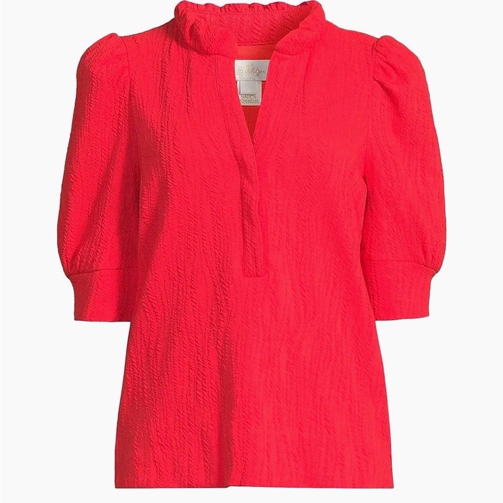 Lilly Pulitzer Elbey knit top rococo red size large NWT - Picture 3 of 6